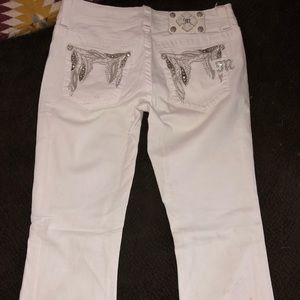 Women’s Miss Me White Boot-cut Jeans